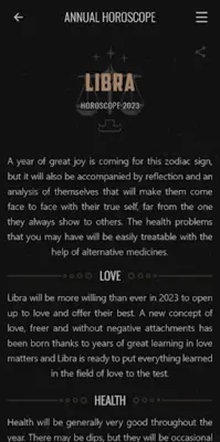 Black Horoscope android App screenshot 1